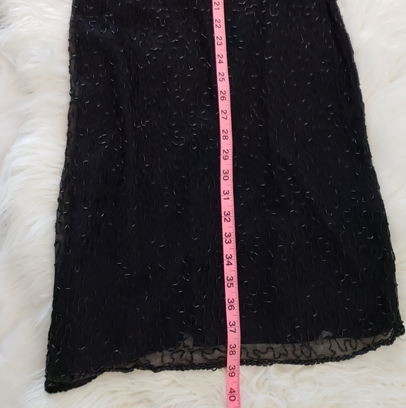 Vintage 1980s Floral Beaded and Sequin Dress - Picture 13 of 14